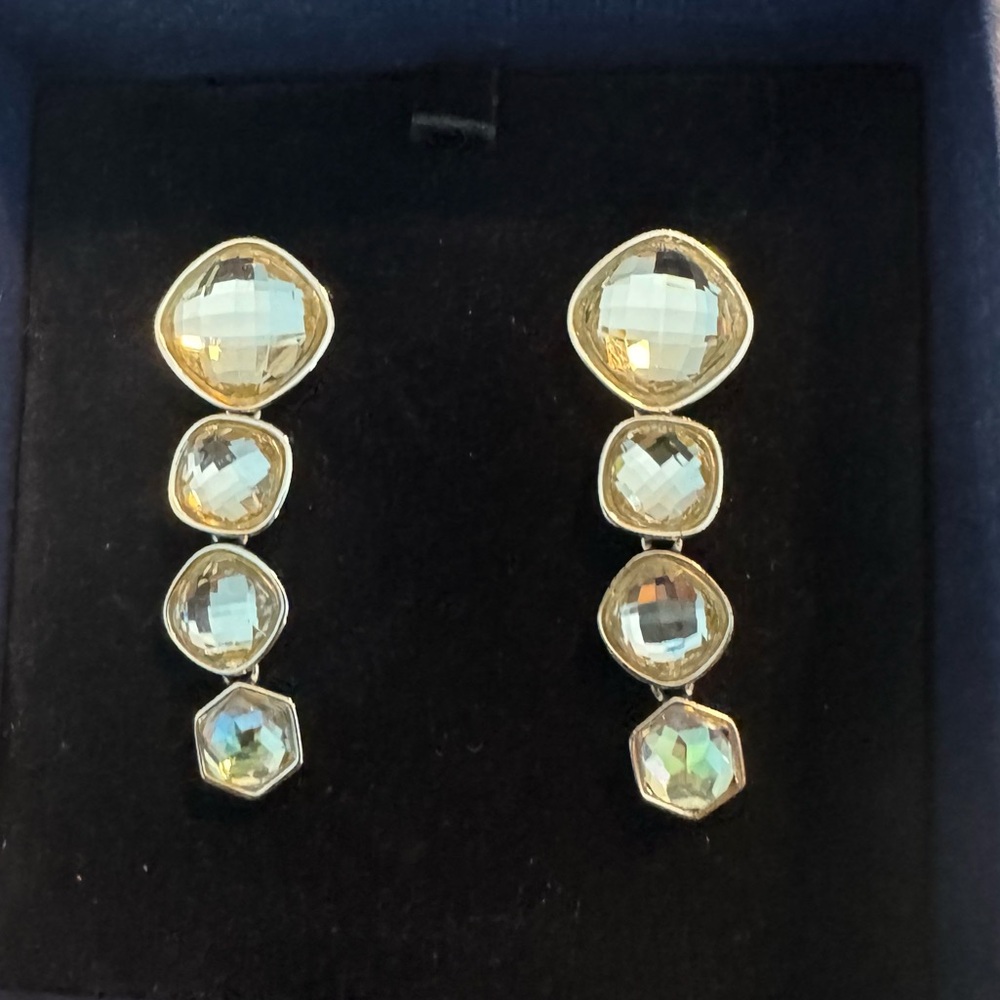 Swarovski Silver Drop Earrings